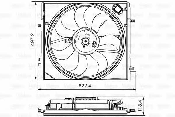 Valeo 698582 Hub, engine cooling fan wheel 698582: Buy near me in Poland at 2407.PL - Good price!
