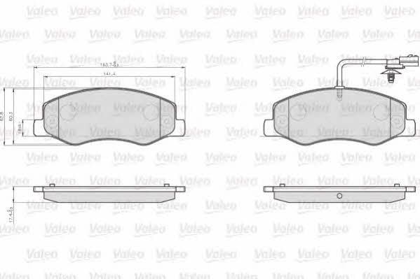 Valeo 872172 Brake Pad Set, disc brake 872172: Buy near me in Poland at 2407.PL - Good price!