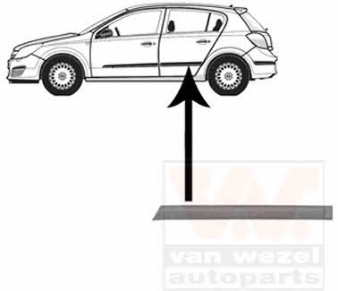 Van Wezel 3745425 Rear door trim left 3745425: Buy near me in Poland at 2407.PL - Good price!