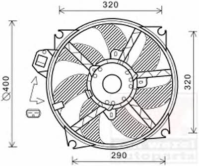 Van Wezel 4377747 Hub, engine cooling fan wheel 4377747: Buy near me in Poland at 2407.PL - Good price!