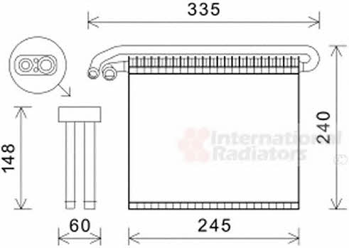 Van Wezel 1800V456 Air conditioner evaporator 1800V456: Buy near me in Poland at 2407.PL - Good price!