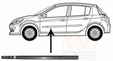 Van Wezel 4331423 Front door trim left 4331423: Buy near me in Poland at 2407.PL - Good price!