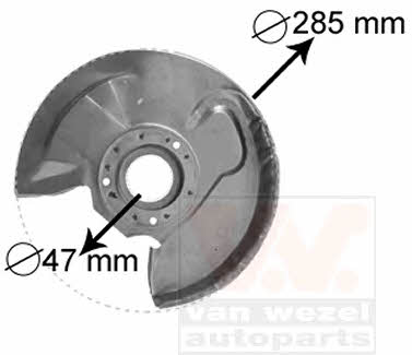 Van Wezel 3758371 Brake dust shield 3758371: Buy near me in Poland at 2407.PL - Good price!