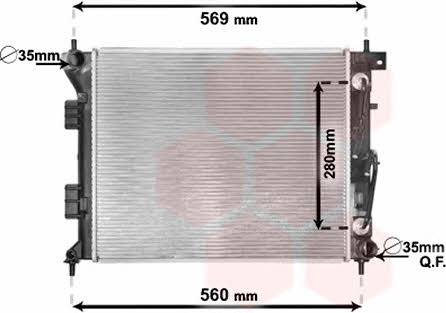 Van Wezel 82002351 Radiator, engine cooling 82002351: Buy near me at 2407.PL in Poland at an Affordable price!