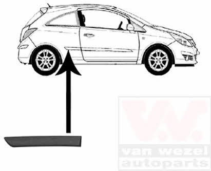 Van Wezel 3750426 Накладка двери задней правой 3750426: Отличная цена - Купить в Польше на 2407.PL!