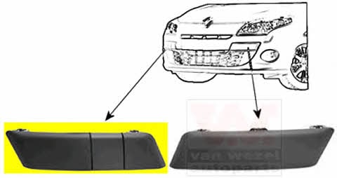 Van Wezel 4377582 Trim front bumper right 4377582: Buy near me in Poland at 2407.PL - Good price!