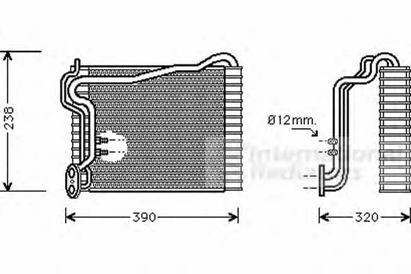 Van Wezel 0300V146 Air conditioner evaporator 0300V146: Buy near me in Poland at 2407.PL - Good price!