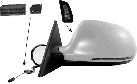 Van Wezel 0378808 Rearview mirror external right 0378808: Buy near me in Poland at 2407.PL - Good price!