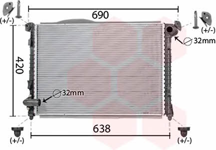 Van Wezel 06002286 Radiator, engine cooling 06002286: Buy near me at 2407.PL in Poland at an Affordable price!