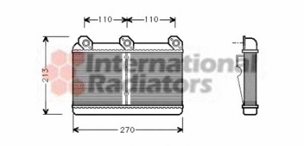 Van Wezel 06006023 Heat exchanger, interior heating 06006023: Buy near me in Poland at 2407.PL - Good price!