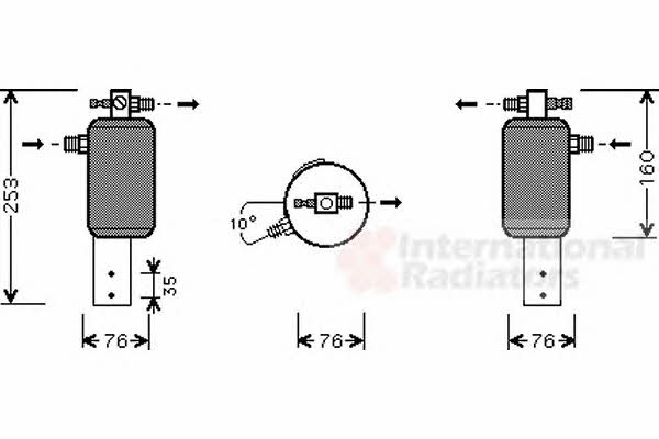 Van Wezel 0600D079 Осушувач кондиціонера 0600D079: Приваблива ціна - Купити у Польщі на 2407.PL!