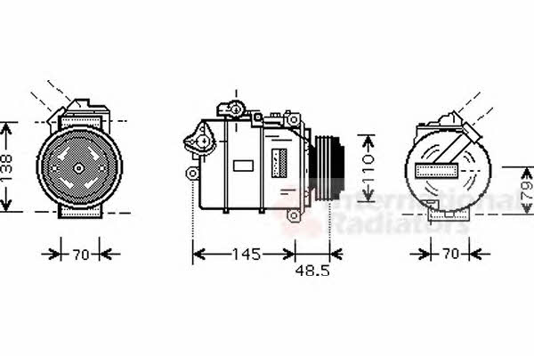 Van Wezel 0600K332 Compressor, air conditioning 0600K332: Buy near me at 2407.PL in Poland at an Affordable price!
