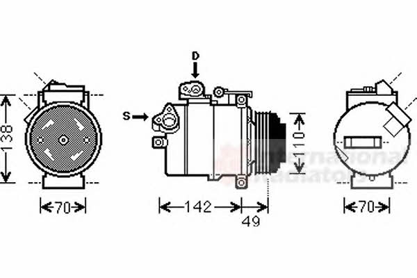 Van Wezel 0600K389 Compressor, air conditioning 0600K389: Buy near me at 2407.PL in Poland at an Affordable price!