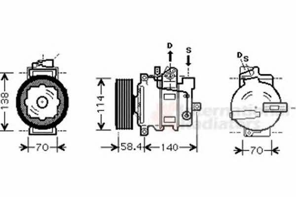 Van Wezel 0300K266 Compressor, air conditioning 0300K266: Buy near me at 2407.PL in Poland at an Affordable price!