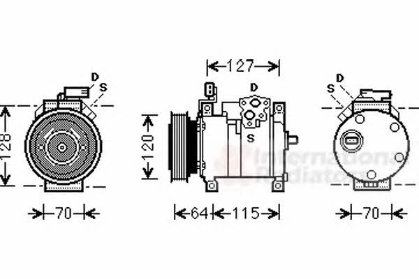 Van Wezel 0700K115 Compressor, air conditioning 0700K115: Buy near me in Poland at 2407.PL - Good price!