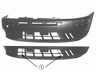 Van Wezel 1620574 Front bumper 1620574: Buy near me at 2407.PL in Poland at an Affordable price!