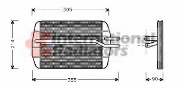 Van Wezel 18006216 Heat exchanger, interior heating 18006216: Buy near me at 2407.PL in Poland at an Affordable price!