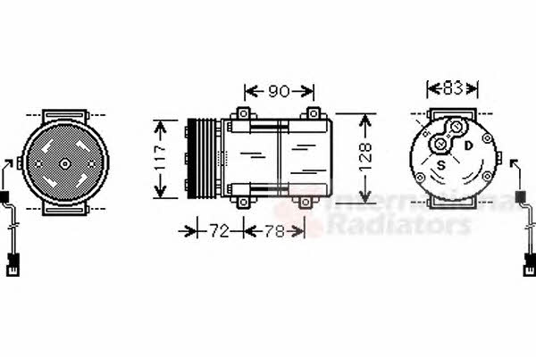 Van Wezel 1800K285 Компрессор кондиционера 1800K285: Отличная цена - Купить в Польше на 2407.PL!