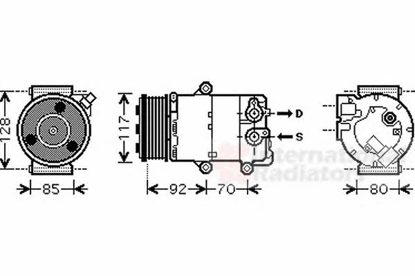 Van Wezel 1800K415 Компрессор кондиционера 1800K415: Отличная цена - Купить в Польше на 2407.PL!