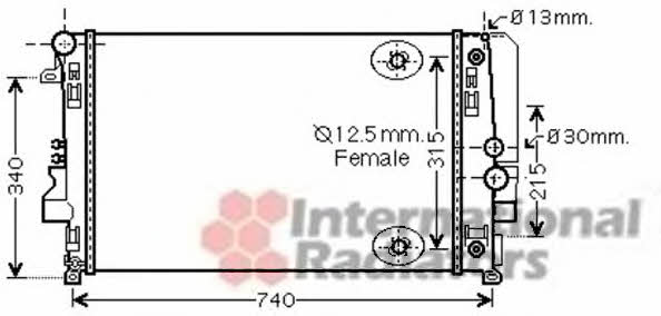 Van Wezel 30002460 Radiator, engine cooling 30002460: Buy near me in Poland at 2407.PL - Good price!