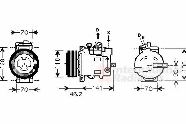 Van Wezel 3000K427 Compressor, air conditioning 3000K427: Buy near me at 2407.PL in Poland at an Affordable price!