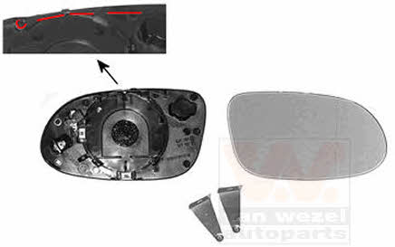 Van Wezel 3014838 Side mirror insert, right 3014838: Buy near me in Poland at 2407.PL - Good price!