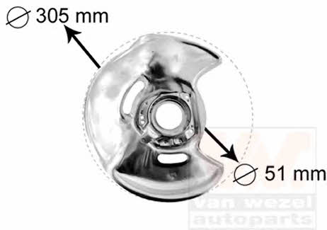 Van Wezel 3024372 Кожух гальмівного диска 3024372: Приваблива ціна - Купити у Польщі на 2407.PL!