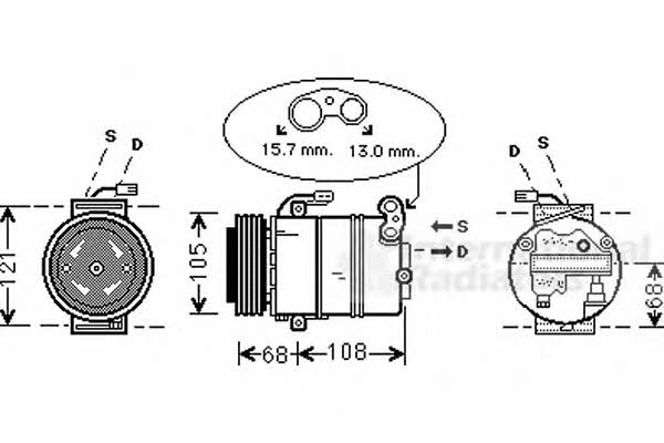 Van Wezel 3700K138 Компрессор кондиционера 3700K138: Купить в Польше - Отличная цена на 2407.PL!