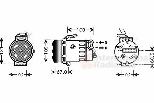 Van Wezel 3700K139 Compressor, air conditioning 3700K139: Buy near me in Poland at 2407.PL - Good price!