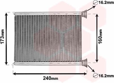 Van Wezel 43006569 Heat exchanger, interior heating 43006569: Buy near me at 2407.PL in Poland at an Affordable price!