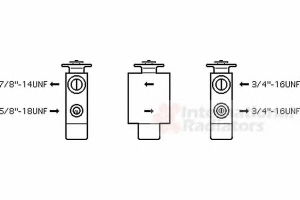 Van Wezel 58001101 Air conditioner expansion valve 58001101: Buy near me in Poland at 2407.PL - Good price!