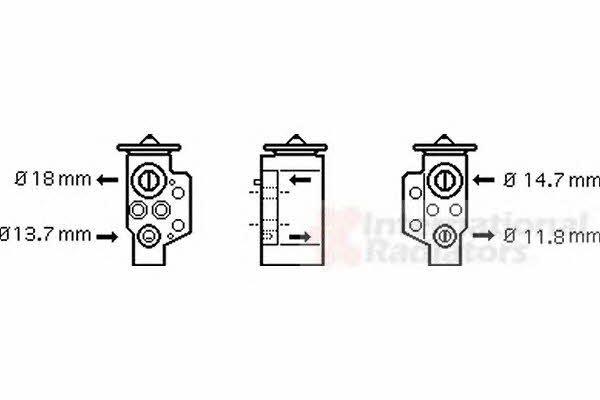 Van Wezel 58001243 Air conditioner expansion valve 58001243: Buy near me in Poland at 2407.PL - Good price!