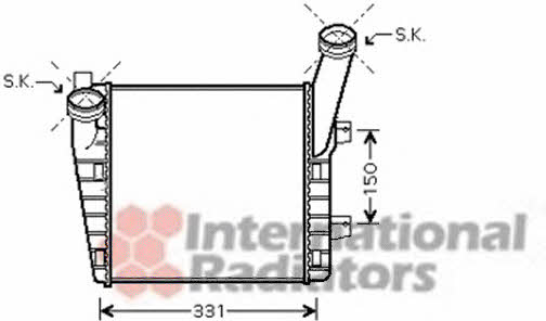 58004263 Van Wezel Intercooler, charger