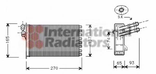 Van Wezel 58006173 Heat exchanger, interior heating 58006173: Buy near me in Poland at 2407.PL - Good price!