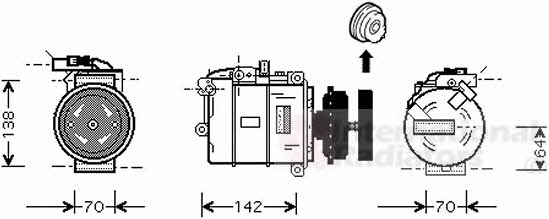 Van Wezel 5800K987 Compressor, air conditioning 5800K987: Buy near me in Poland at 2407.PL - Good price!