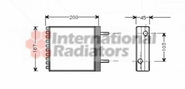 Van Wezel 59006066 Радіатор опалювача салону 59006066: Приваблива ціна - Купити у Польщі на 2407.PL!