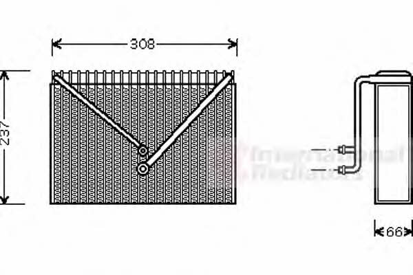 Van Wezel 5900V106 Air conditioner evaporator 5900V106: Buy near me in Poland at 2407.PL - Good price!