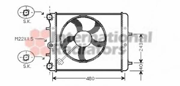 Van Wezel 76002013 Radiator, engine cooling 76002013: Buy near me at 2407.PL in Poland at an Affordable price!