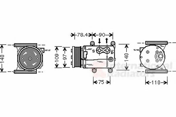 Van Wezel 7700K025 Compressor, air conditioning 7700K025: Buy near me in Poland at 2407.PL - Good price!