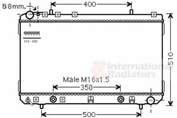 Van Wezel 81002107 Radiator, engine cooling 81002107: Buy near me in Poland at 2407.PL - Good price!