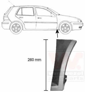 Van Wezel 5888156 Repair part front fender right 5888156: Buy near me in Poland at 2407.PL - Good price!