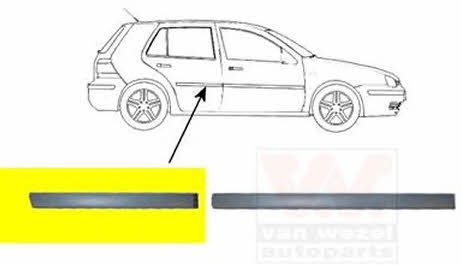 Van Wezel 5888406 Rear door trim right 5888406: Buy near me in Poland at 2407.PL - Good price!