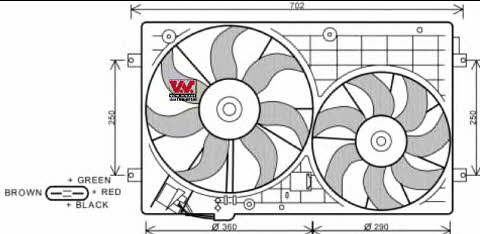 Van Wezel 5894748 Hub, engine cooling fan wheel 5894748: Buy near me in Poland at 2407.PL - Good price!