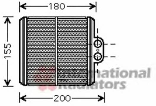 Van Wezel 52006093 Heat exchanger, interior heating 52006093: Buy near me in Poland at 2407.PL - Good price!