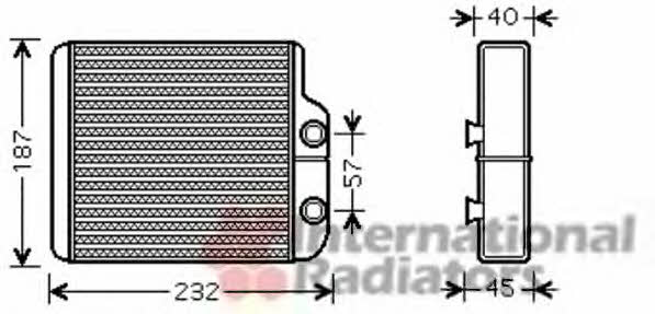Van Wezel 53006368 Heat exchanger, interior heating 53006368: Buy near me in Poland at 2407.PL - Good price!