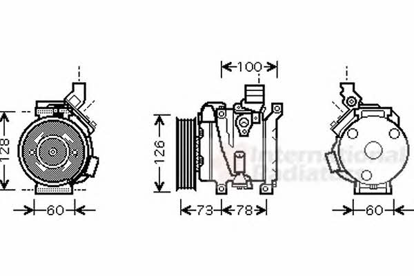 Van Wezel 5300K451 Compressor, air conditioning 5300K451: Buy near me in Poland at 2407.PL - Good price!