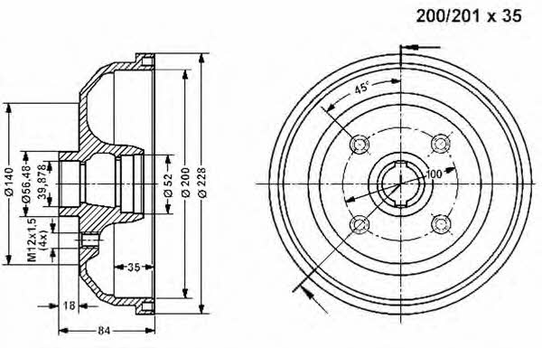 Vema 800936 Rear brake drum 800936: Buy near me at 2407.PL in Poland at an Affordable price!