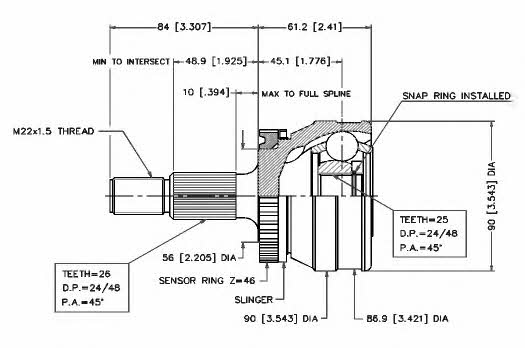 Vema 18414 CV joint 18414: Buy near me in Poland at 2407.PL - Good price!