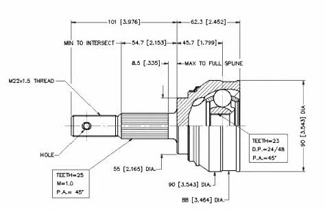 Vema 18458 CV joint 18458: Buy near me at 2407.PL in Poland at an Affordable price!