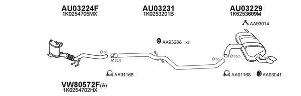  030043 Exhaust system 030043: Buy near me in Poland at 2407.PL - Good price!